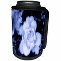 3dRose SmudgeArt Flower Art Designs - Blue Tone Rose - Can Cooler Bottle Wrap (cc_23328)