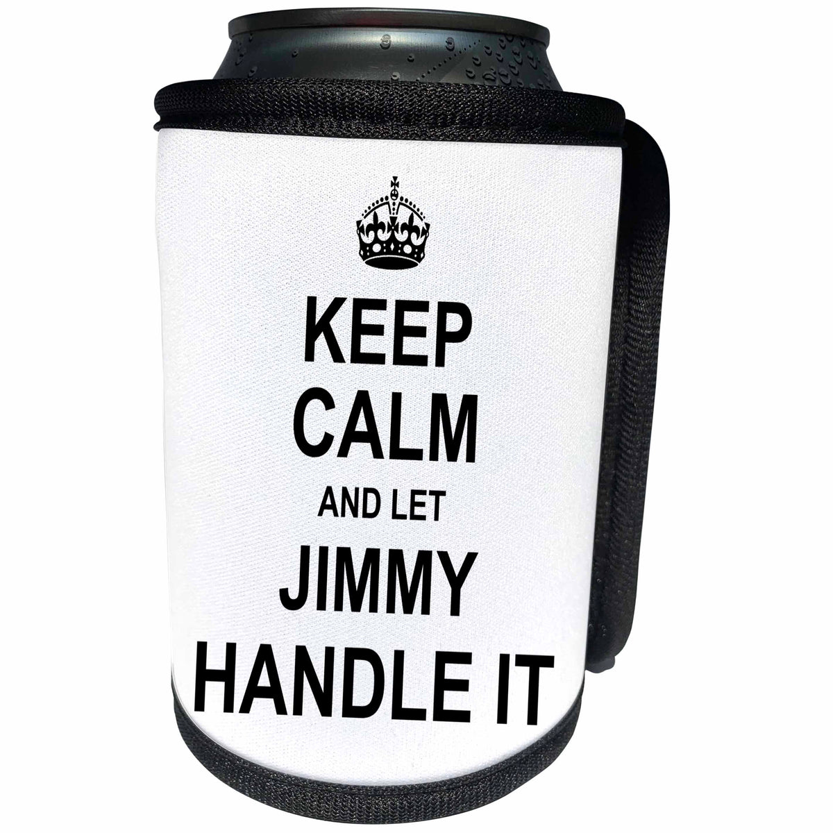 3dRose InspirationzStore Name design - Keep Calm and Let Jimmy Handle it - funny personal name - Can Cooler Bottle Wrap (cc_233293)