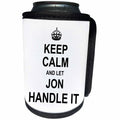 3dRose InspirationzStore Name design - Keep Calm and Let Jon Handle it - funny personal name - Can Cooler Bottle Wrap (cc_233299)