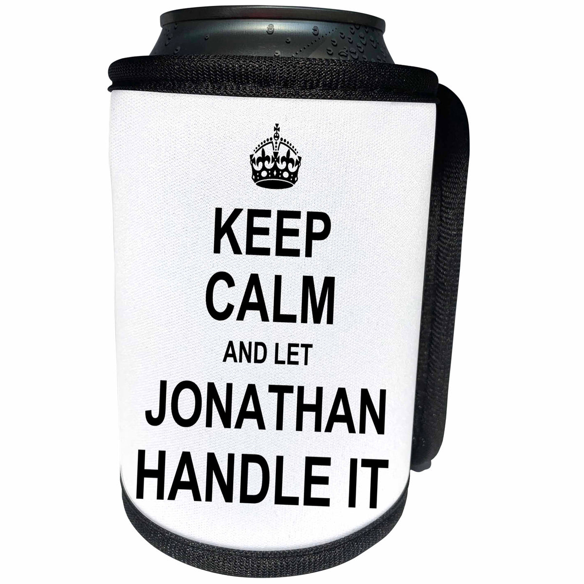 3dRose InspirationzStore Name design - Keep Calm and Let Jonathan Handle it funny personal name - Can Cooler Bottle Wrap (cc_233300)