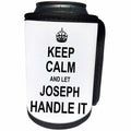3dRose InspirationzStore Name design - Keep Calm and Let Joseph Handle it - funny personal name - Can Cooler Bottle Wrap (cc_233301)