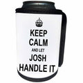 3dRose InspirationzStore Name design - Keep Calm and Let Josh Handle it - funny personal name - Can Cooler Bottle Wrap (cc_233302)