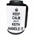 3dRose InspirationzStore Name design - Keep Calm and Let Keith Handle it - funny personal name - Can Cooler Bottle Wrap (cc_233306)
