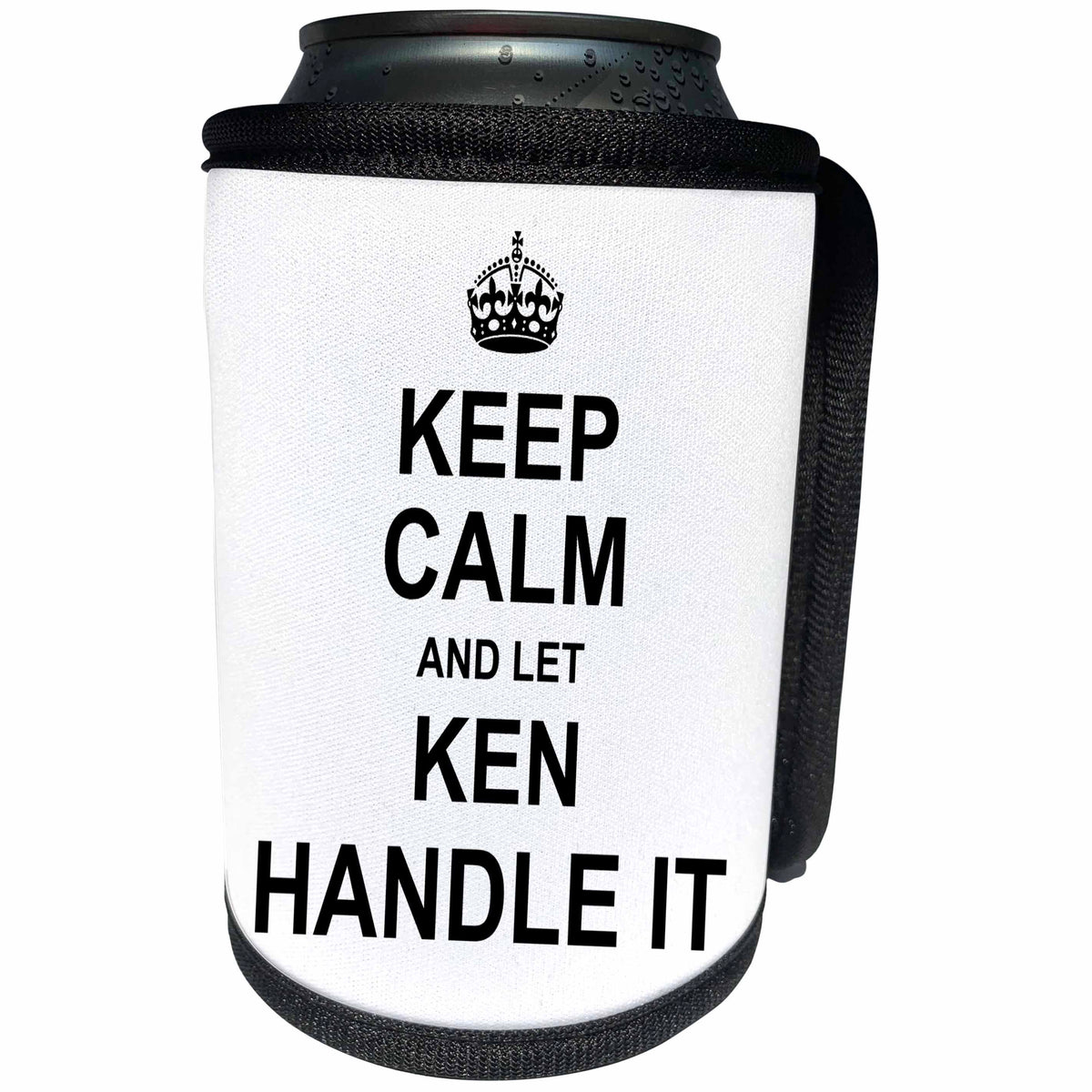 3dRose InspirationzStore Name design - Keep Calm and Let Ken Handle it - funny personal name - Can Cooler Bottle Wrap (cc_233307)