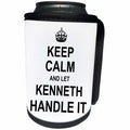 3dRose InspirationzStore Name design - Keep Calm and Let Kenneth Handle it - funny personal name - Can Cooler Bottle Wrap (cc_233308)