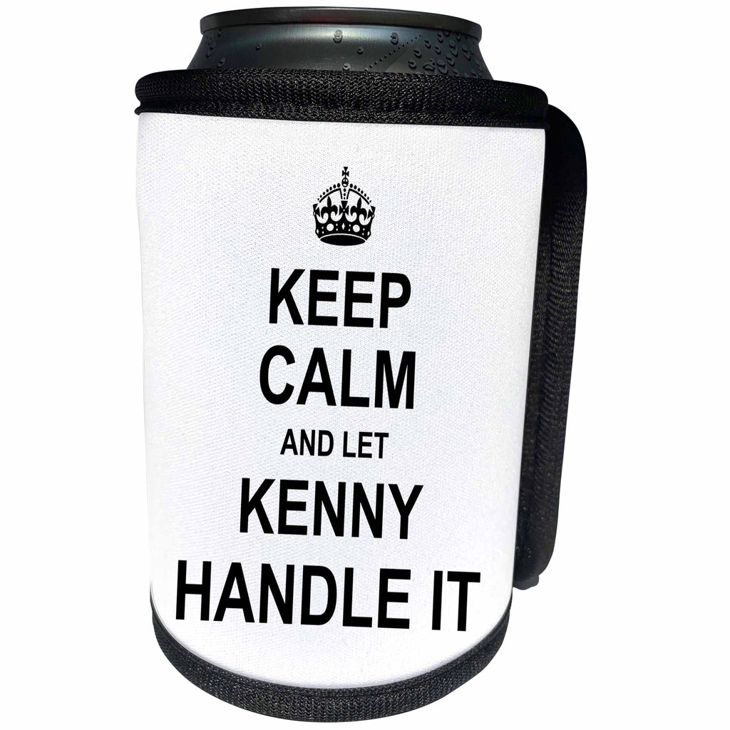 3dRose InspirationzStore Name design - Keep Calm and Let Kenny Handle it - funny personal name - Can Cooler Bottle Wrap (cc_233310)