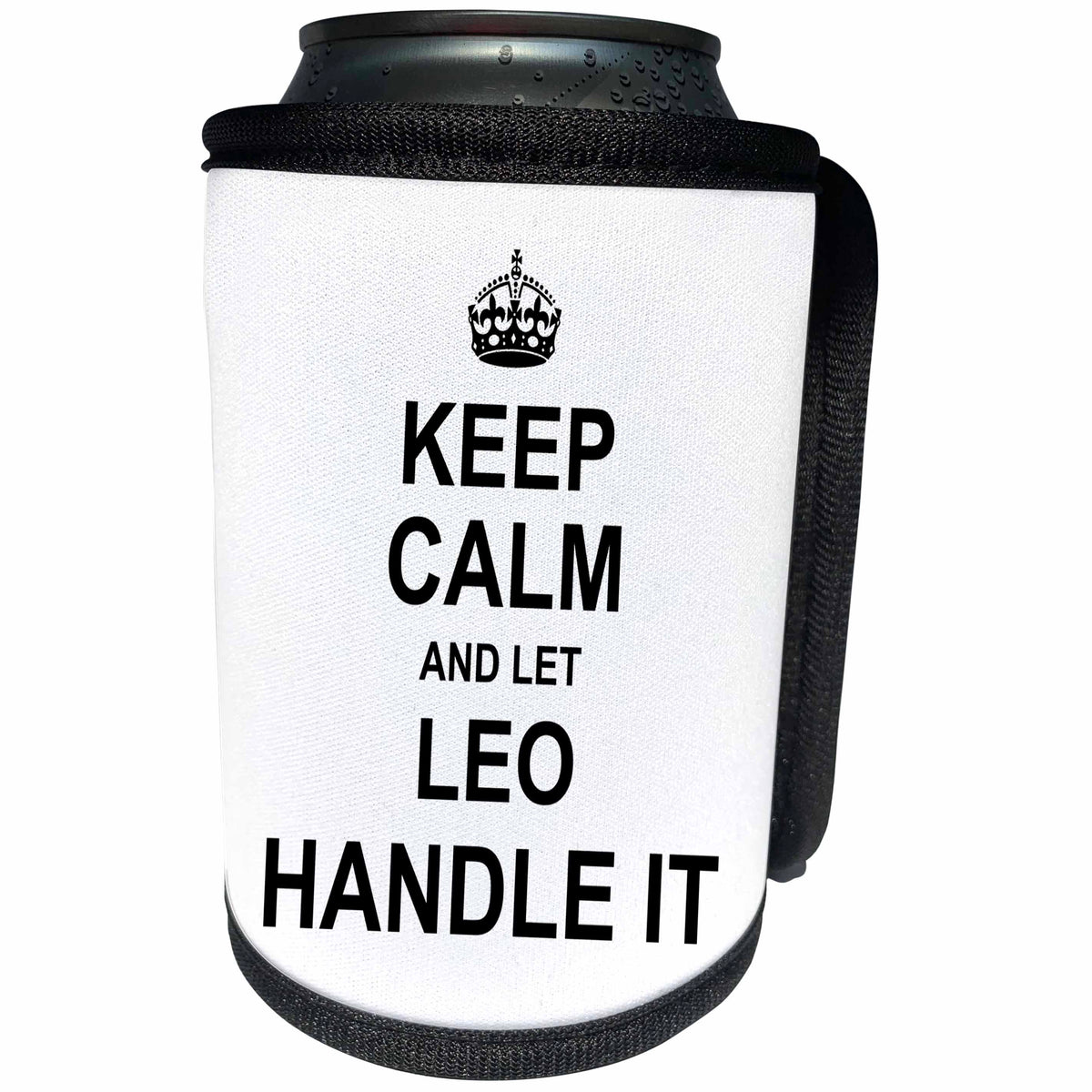 3dRose InspirationzStore Name design - Keep Calm and Let Leo Handle it - funny personal name - Can Cooler Bottle Wrap (cc_233316)
