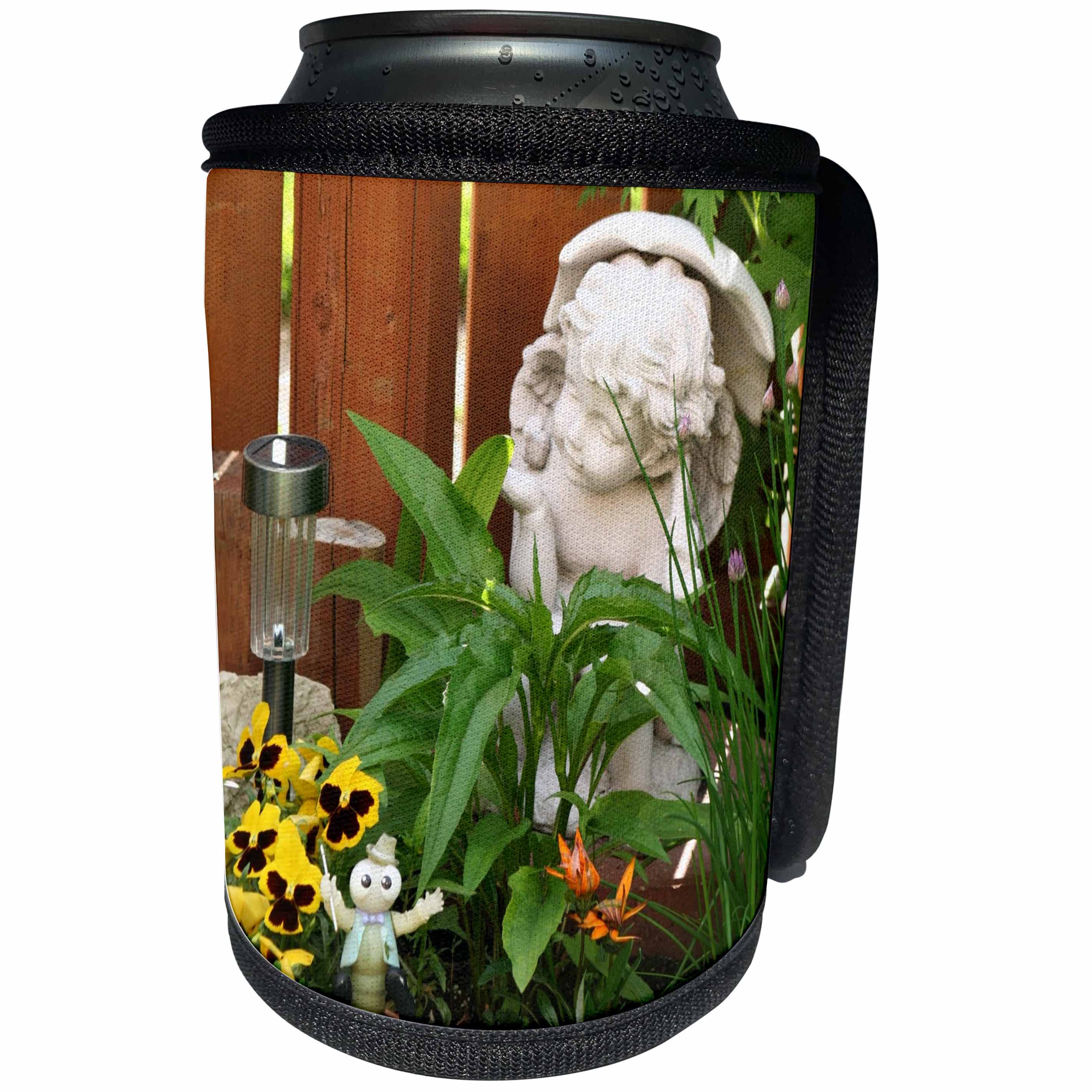 3dRose SmudgeArt All Things Christmas - Guardian Angle - Can Cooler Bottle Wrap (cc_23403)
