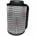 3dRose Florene - Abstract Pattern - Image of Black Gray And Red Graphic Pattern - Can Cooler Bottle Wrap (cc_234074)