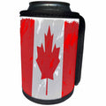 3dRose Florene Grunge - Image of Canadian Flag Grunge Style - Can Cooler Bottle Wrap (cc_234481)
