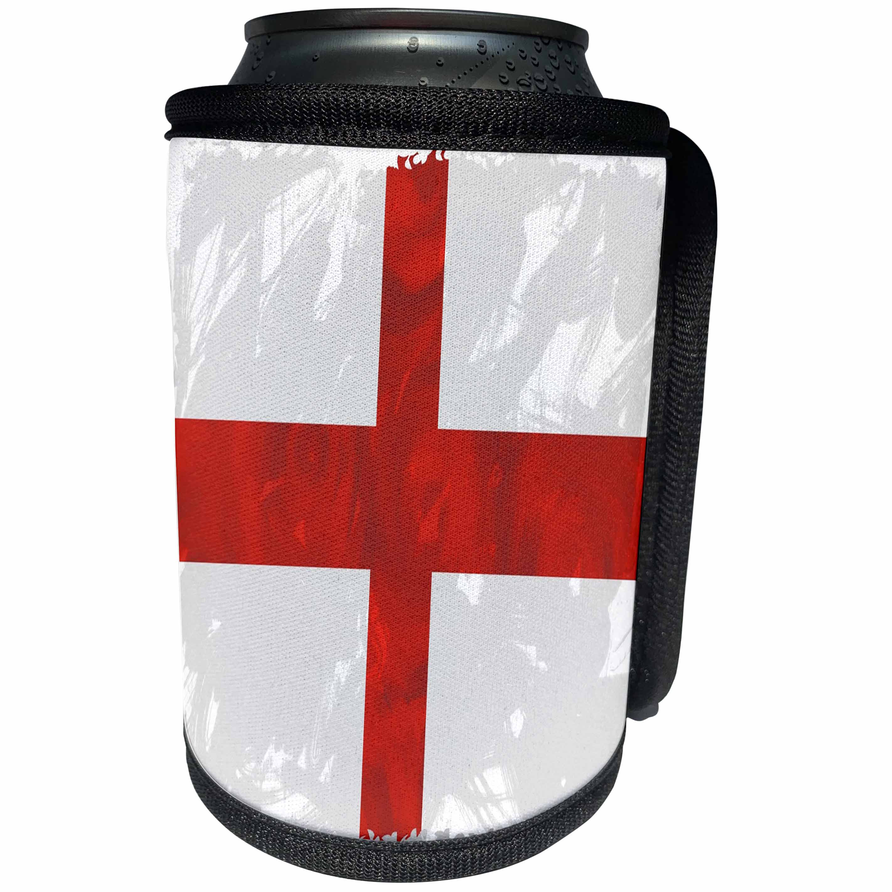 3dRose Florene Grunge - Image of English Flag In Grunge Style - Can Cooler Bottle Wrap (cc_234482)
