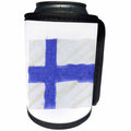3dRose Florene Grunge - Image of Grunge Style Finland Flag - Can Cooler Bottle Wrap (cc_234483)