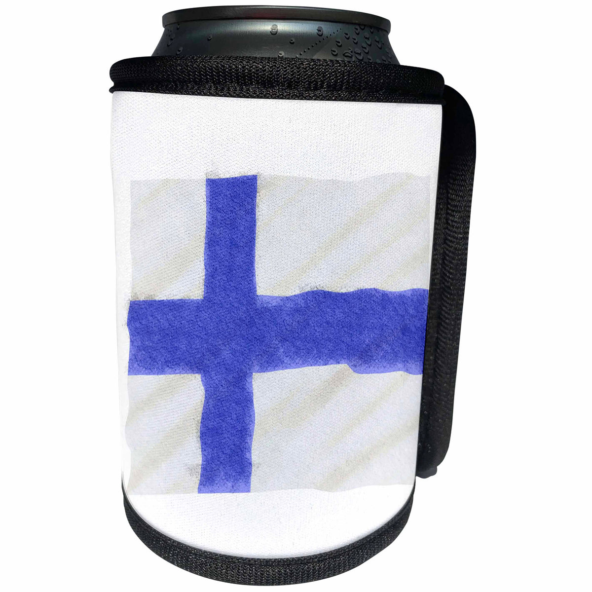 3dRose Florene Grunge - Image of Grunge Style Finland Flag - Can Cooler Bottle Wrap (cc_234483)