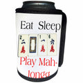 3dRose Florene Games - Image of 2016 Mah Jongg Tiles Eat Sleep Play Mah Jongg - Can Cooler Bottle Wrap (cc_234490)
