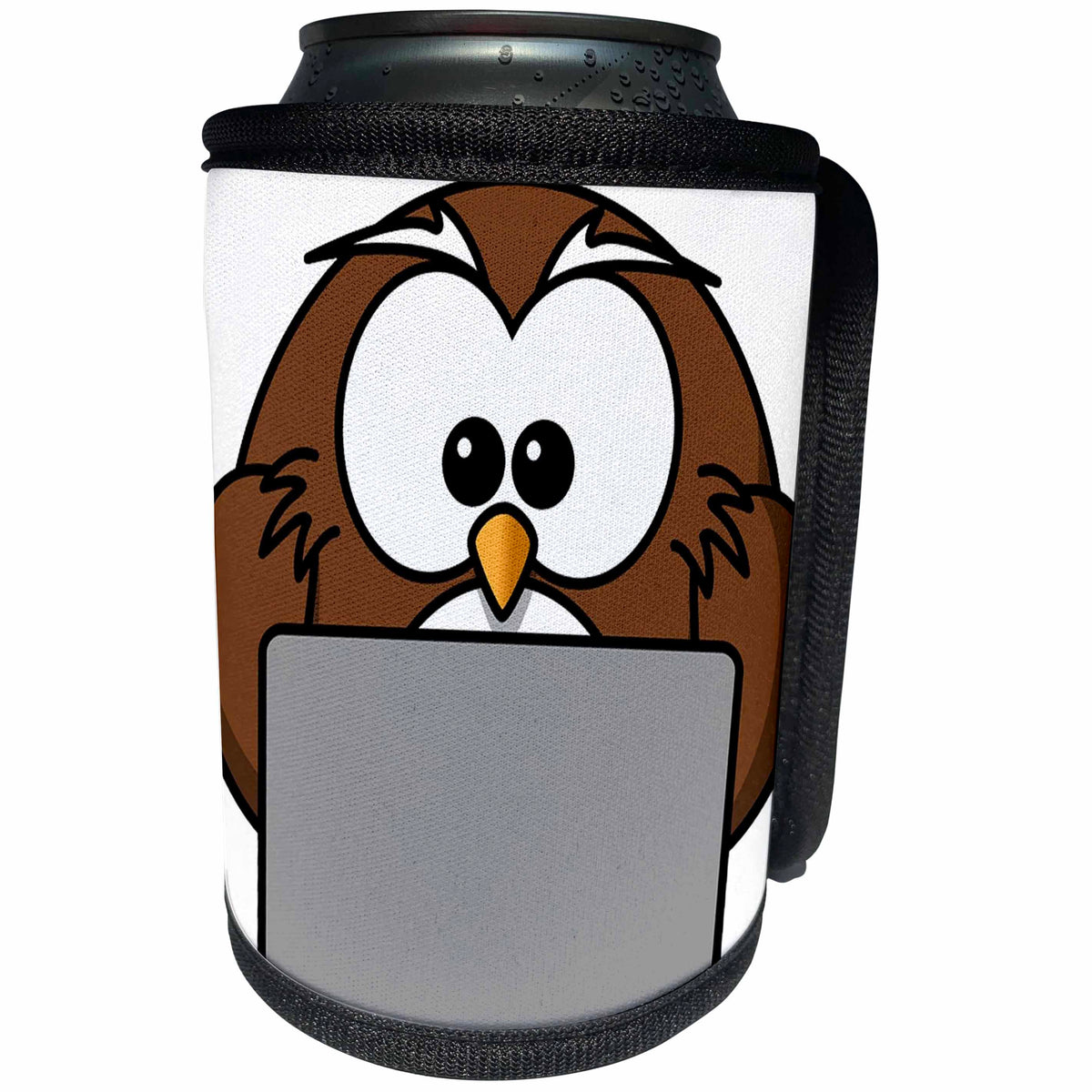 3dRose Florene Humor - Image of Cartoon Owl On Computer - Can Cooler Bottle Wrap (cc_234504)