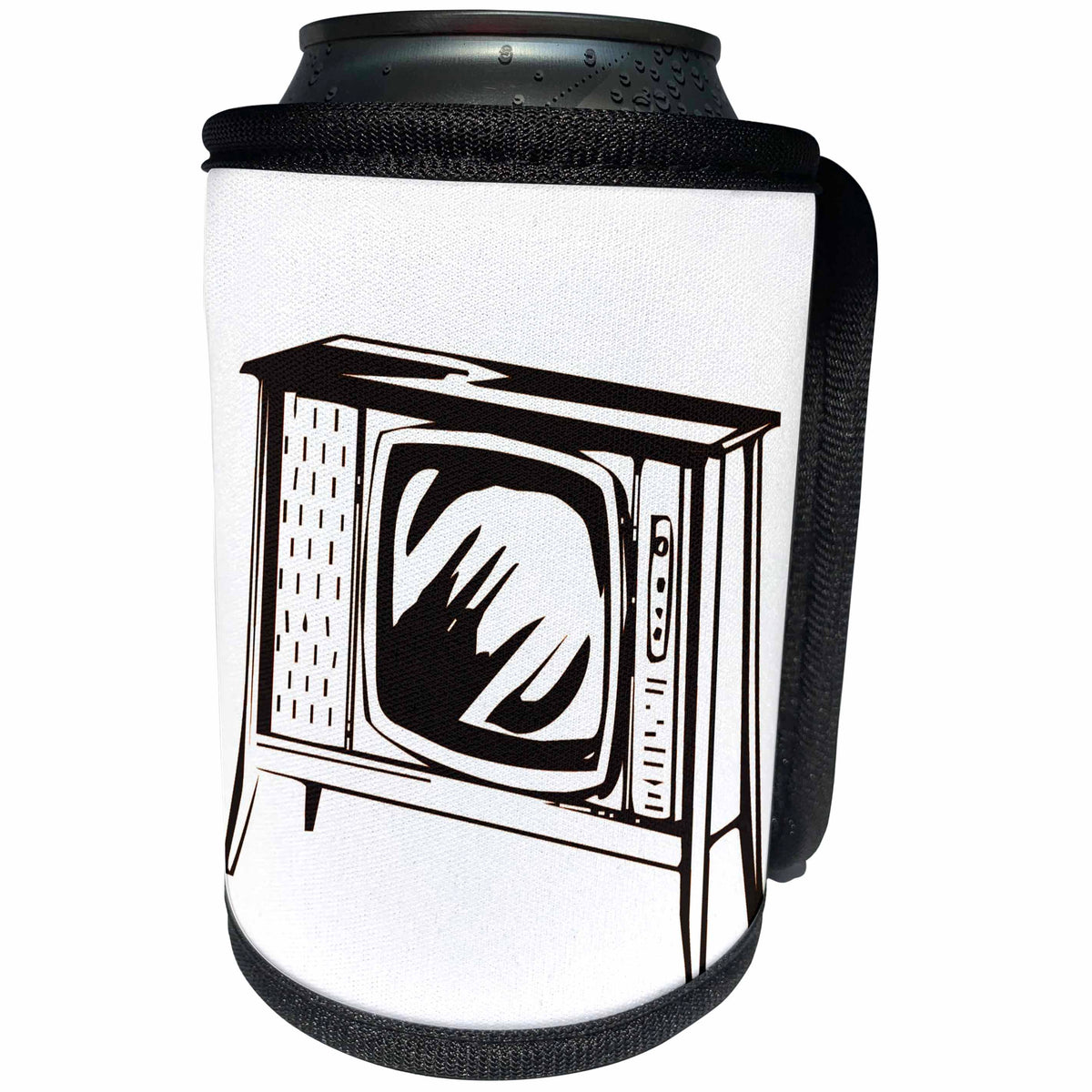 3dRose TNMGraphics Vintage Technology - Old TV - Can Cooler Bottle Wrap (cc_23451)
