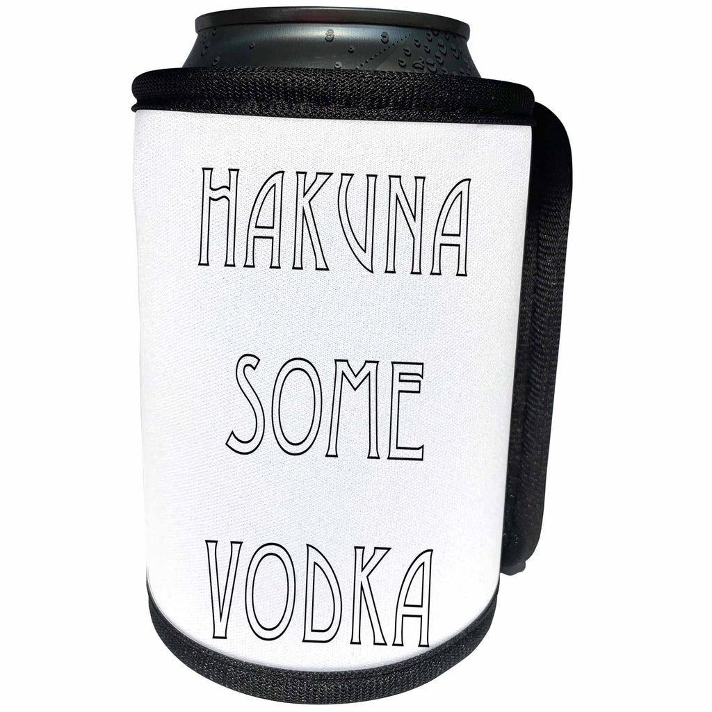 3dRose Tory Anne Collections Quotes - HAKUNA SOME VODKA - Can Cooler Bottle Wrap (cc_234524)