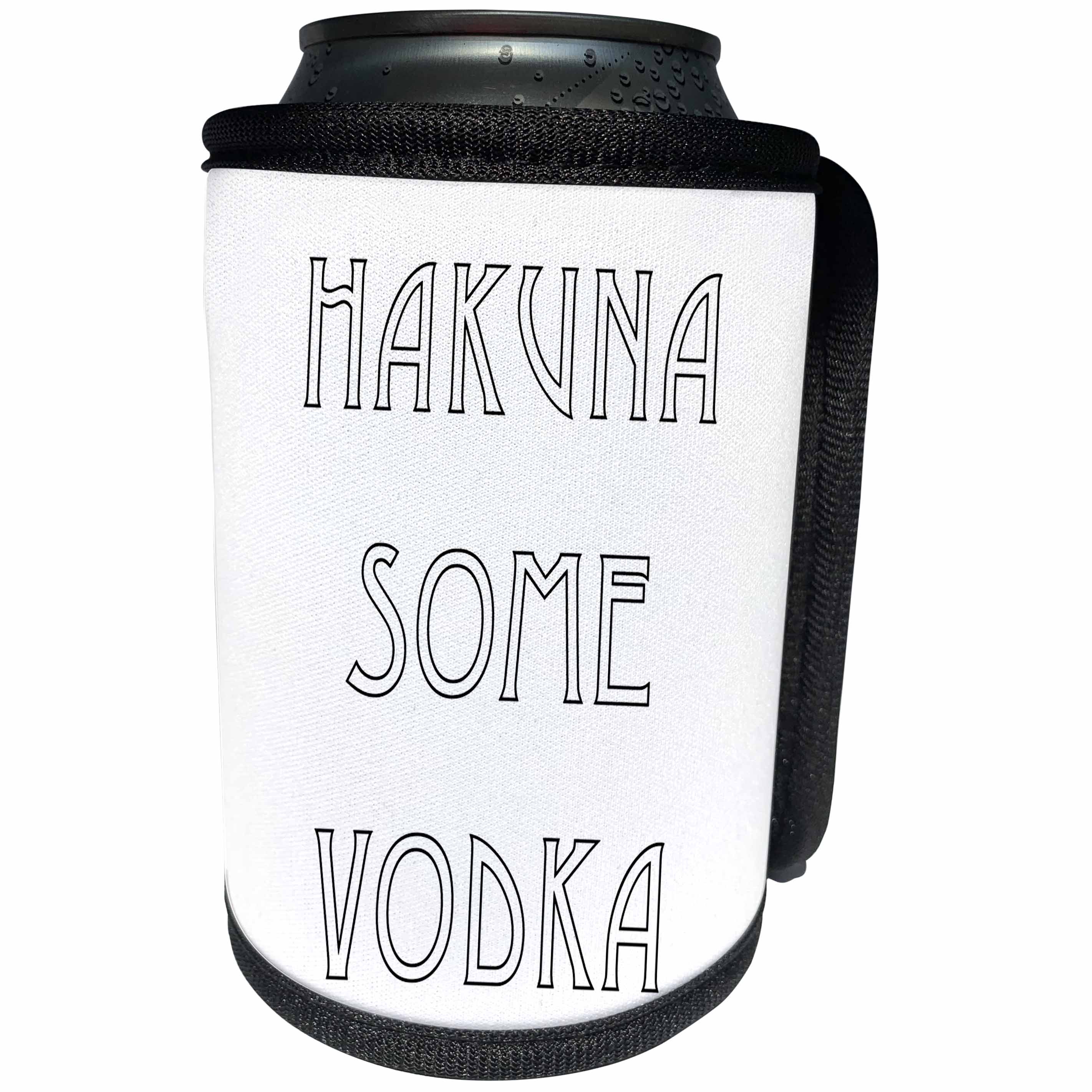 3dRose Tory Anne Collections Quotes - HAKUNA SOME VODKA - Can Cooler Bottle Wrap (cc_234524)