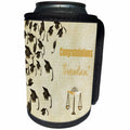 3dRose Beverly Turner Graduation Design - Graduation Caps Falling, Gold, Brown, Beige, Congratulation Grandson - Can Cooler Bottle Wrap (cc_234547)