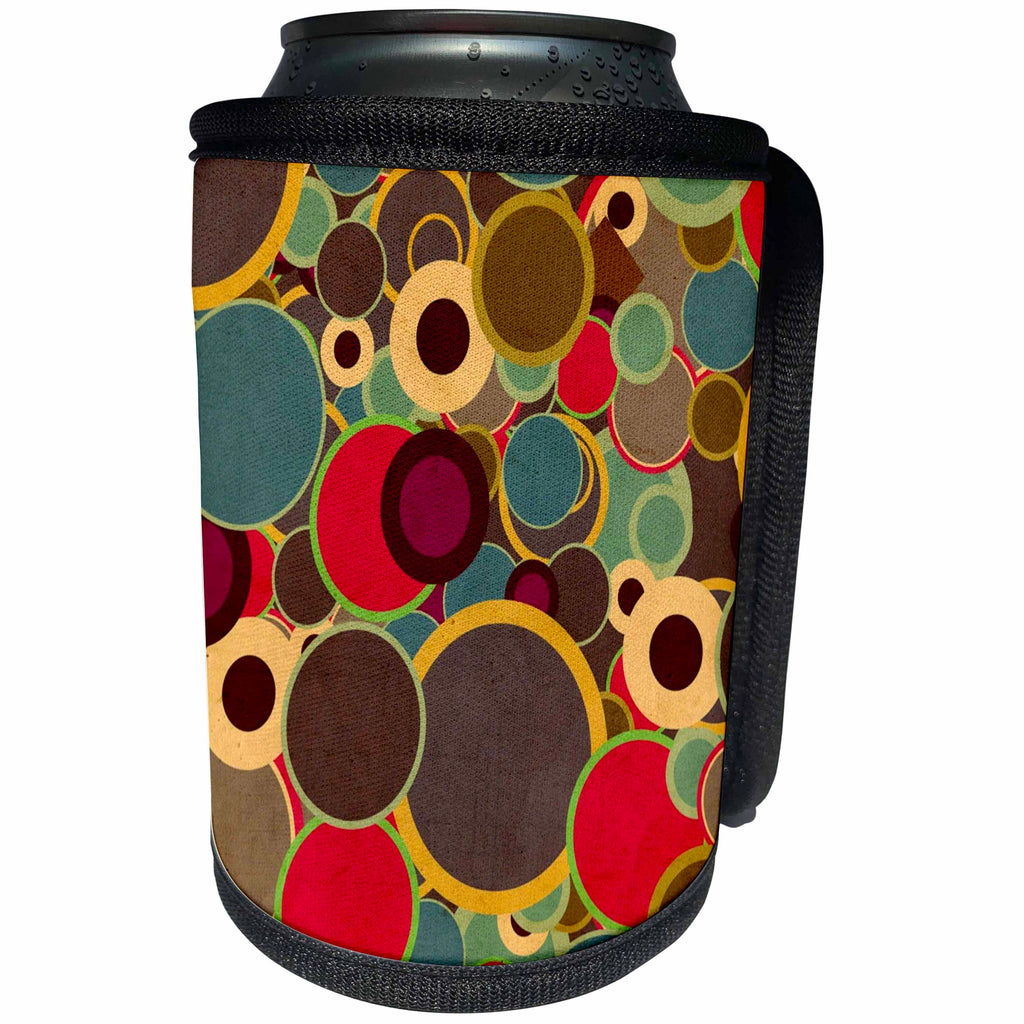 3dRose TNMGraphics Patterns - Oevrlapping Circles - Can Cooler Bottle Wrap (cc_23456)