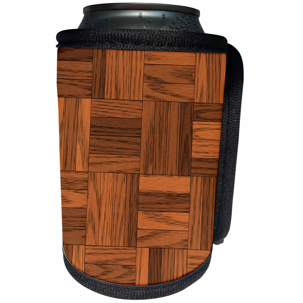 3dRose TNMGraphics Patterns - Parkay Floor - Can Cooler Bottle Wrap (cc_23457)