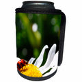 3dRose Patricia Sanders Flowers - ladybug on a daisy - Can Cooler Bottle Wrap (cc_23518)