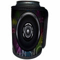 3dRose Anne Marie Baugh - Music - Music Background With Musical Notes and A Speaker Illustration - Can Cooler Bottle Wrap (cc_235756)