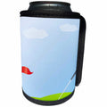 3dRose Anne Marie Baugh - Golf - Golf Club and Golf Ball On A Golfing Green Illustration - Can Cooler Bottle Wrap (cc_235758)