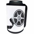 3dRose Anne Marie Baugh - Movies - A Movie Reel With A Strip Of Movie Film Illustration - Can Cooler Bottle Wrap (cc_235769)