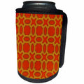 3dRose Anne Marie Baugh - Patterns - Yellow and Orange Moroccan Ovals Pattern - Can Cooler Bottle Wrap (cc_235780)