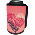 3dRose Anne Marie Baugh - Hearts - White, Pink, and Blue String Heart Illustration - Can Cooler Bottle Wrap (cc_235791)