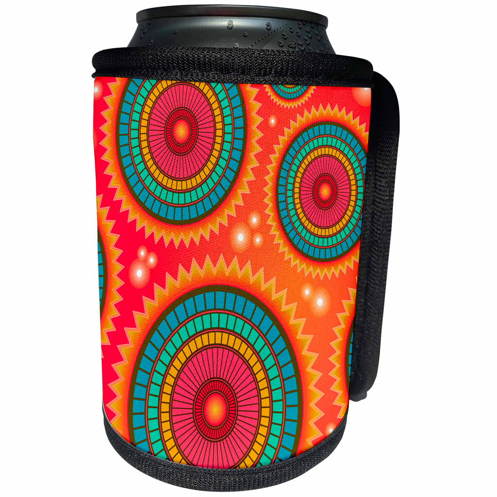 3dRose Sven Herkenrath Art - Orange Fractal Art - Can Cooler Bottle Wrap (cc_236453)
