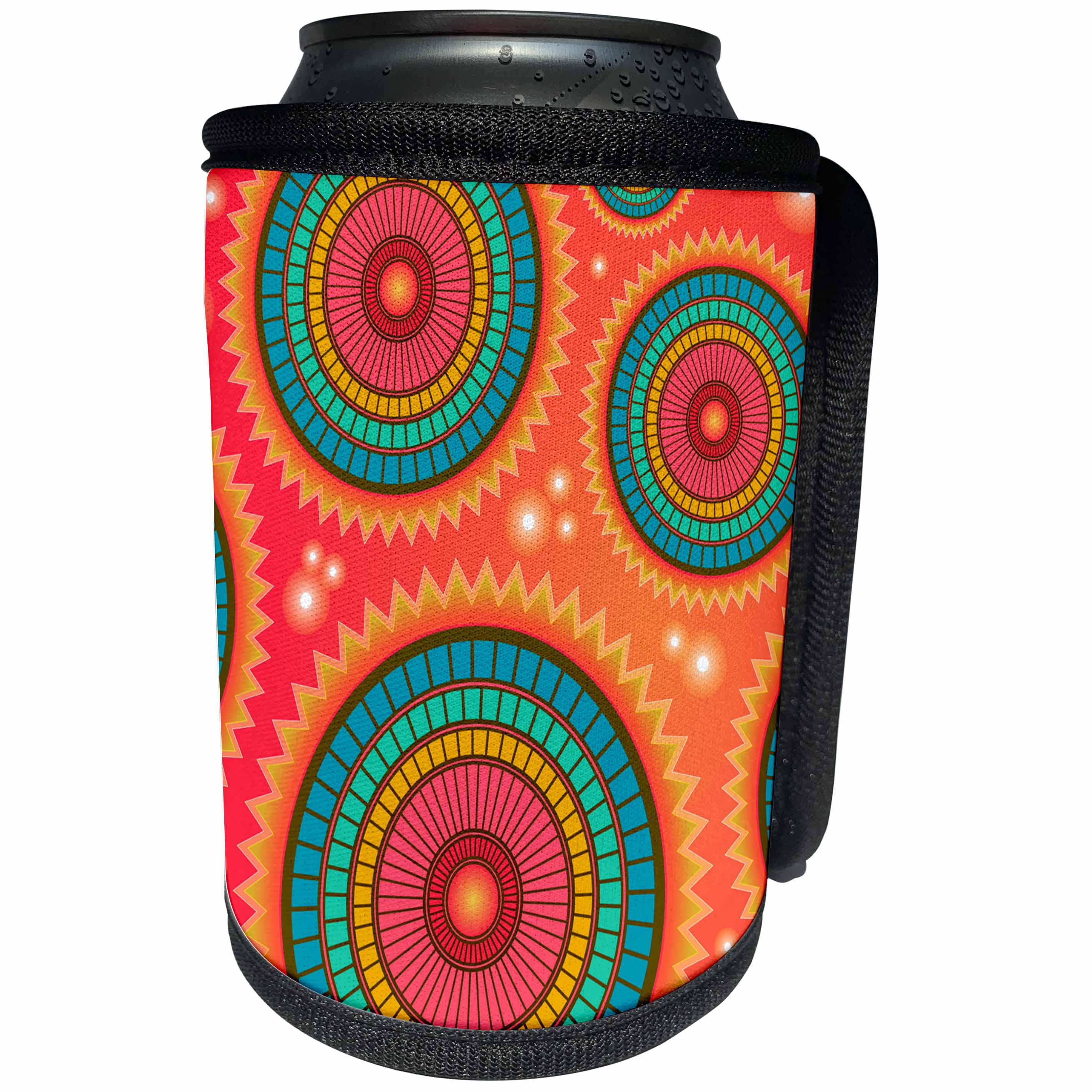 3dRose Sven Herkenrath Art - Orange Fractal Art - Can Cooler Bottle Wrap (cc_236453)