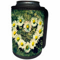 3dRose Sven Herkenrath Love - Daisy Flower Design Heart of Love - Can Cooler Bottle Wrap (cc_236459)