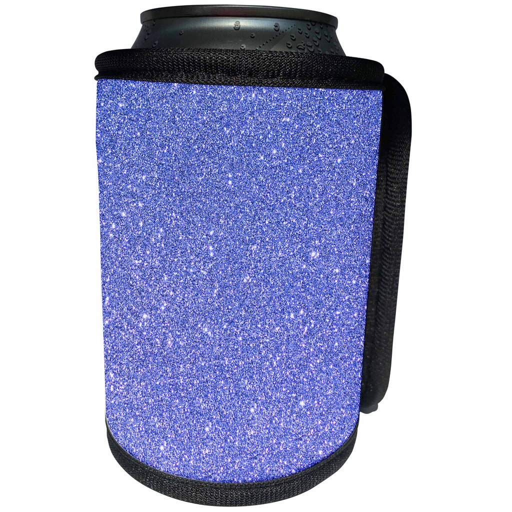 3dRose Sven Herkenrath Glitter - Blue Glamour Glitter Style - Can Cooler Bottle Wrap (cc_236469)