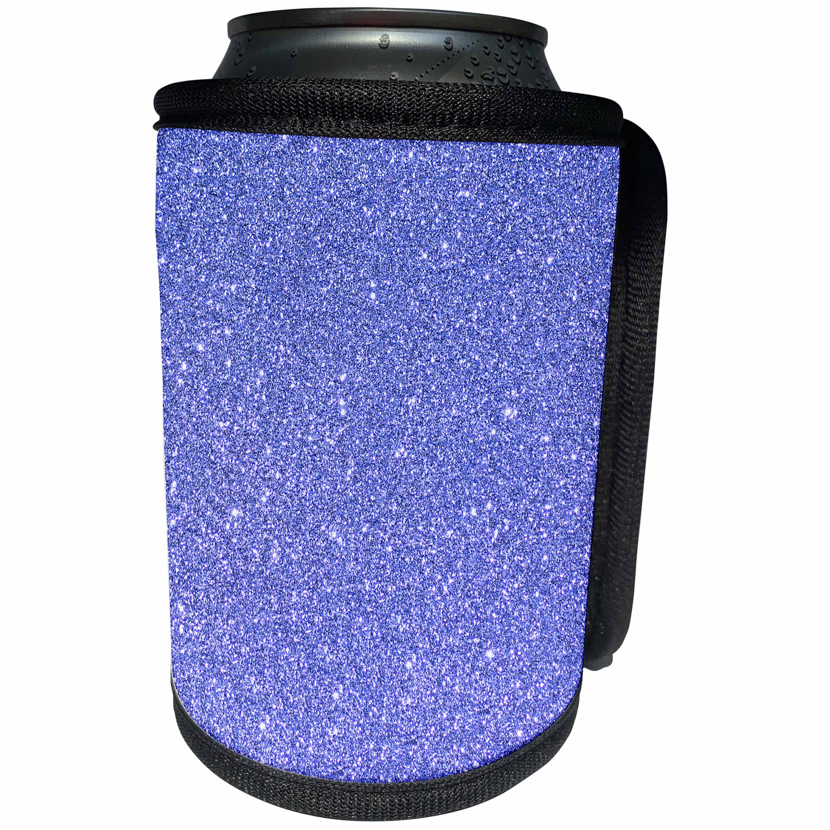 3dRose Sven Herkenrath Glitter - Blue Glamour Glitter Style - Can Cooler Bottle Wrap (cc_236469)