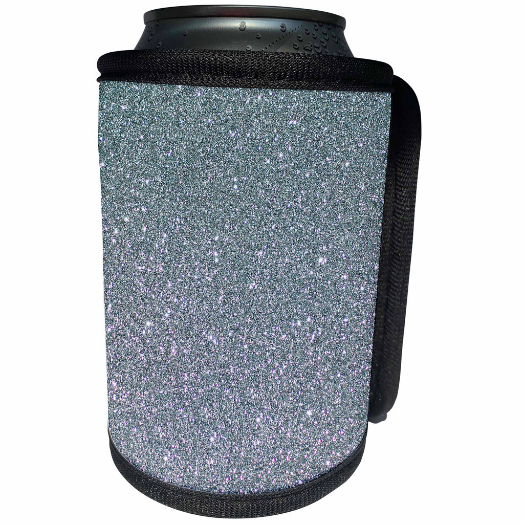 3dRose Sven Herkenrath Glitter - Silver Glamour Glitter Style - Can Cooler Bottle Wrap (cc_236472)