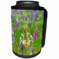 3dRose Patricia Sanders Flowers - Inspirational Words - Can Cooler Bottle Wrap (cc_23649)