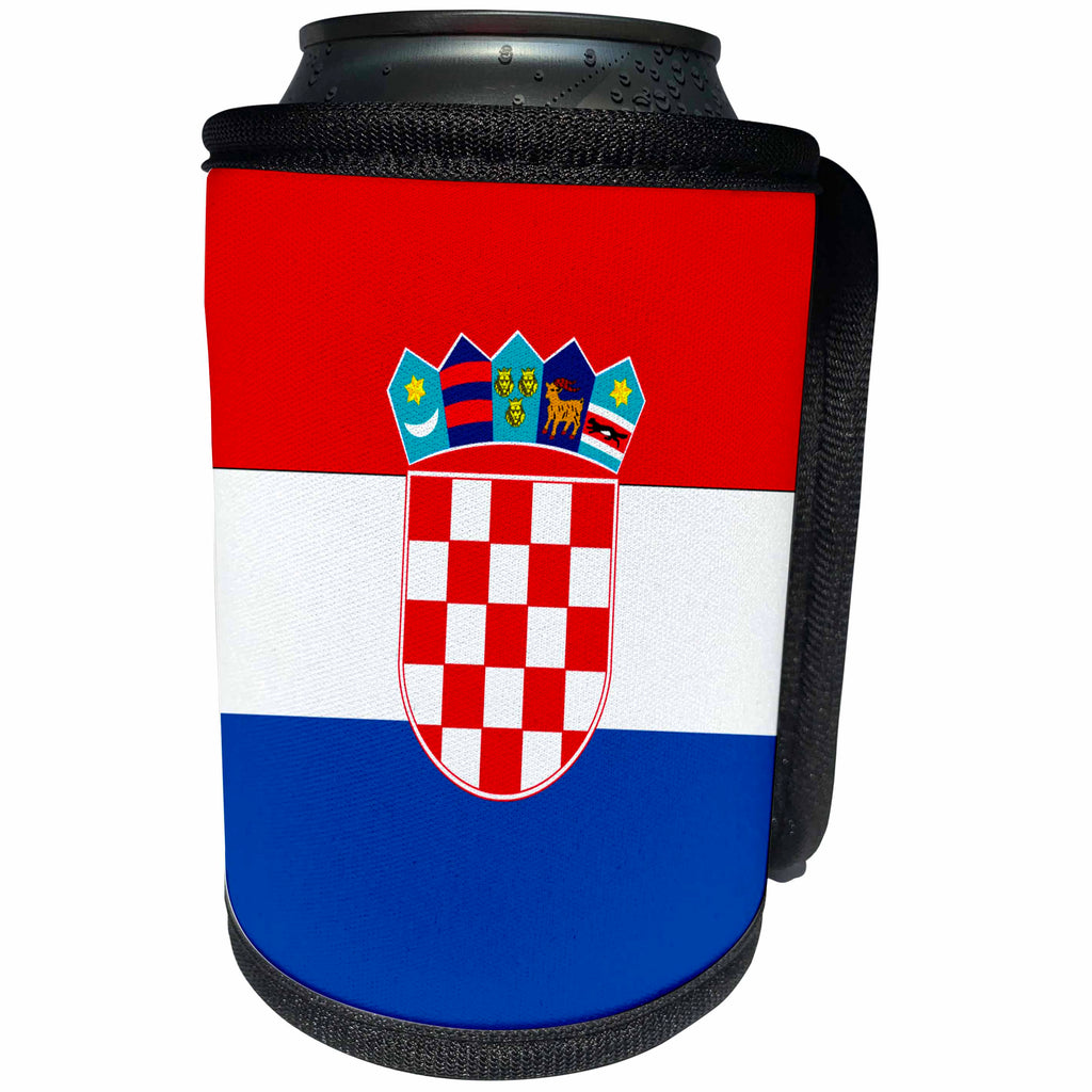 3dRose Sven Herkenrath Flag - Modern Croatia Flag - Can Cooler Bottle Wrap (cc_236502)