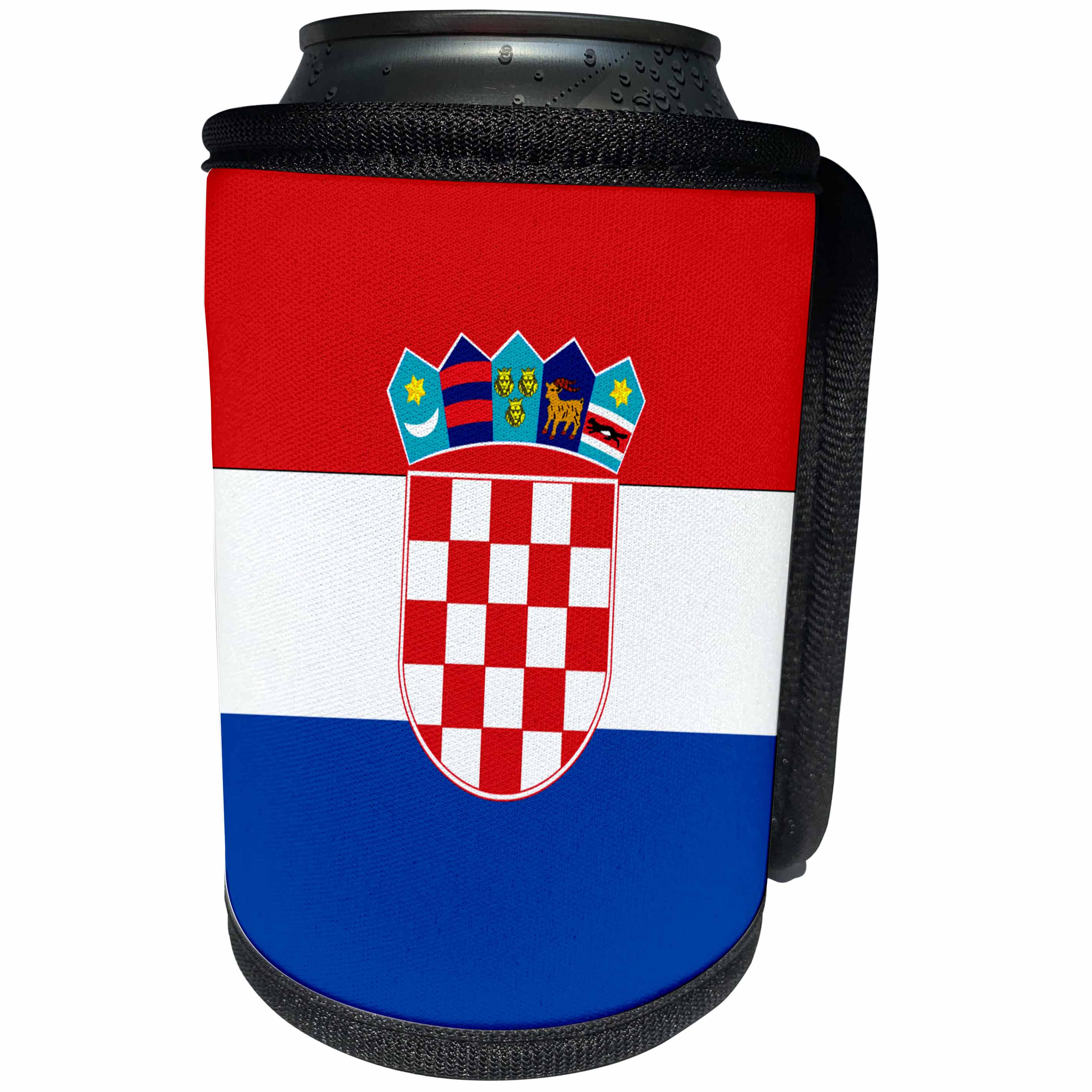 3dRose Sven Herkenrath Flag - Modern Croatia Flag - Can Cooler Bottle Wrap (cc_236502)