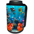 3dRose Sven Herkenrath Sealife - Graphic Design of Aquarium Style - Can Cooler Bottle Wrap (cc_236505)
