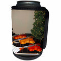 3dRose Patricia Sanders Christmas - Violins and Christmas Tree - Can Cooler Bottle Wrap (cc_23651)