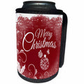 3dRose Sven Herkenrath Christmas - Red Vintage Art of Merry Christmas - Can Cooler Bottle Wrap (cc_236529)