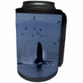 3dRose Sven Herkenrath Sealife - Whale Fin in the Sealife - Can Cooler Bottle Wrap (cc_236546)