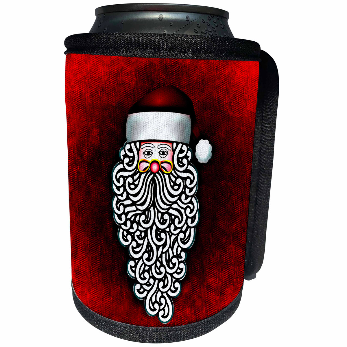 3dRose Sven Herkenrath Christmas - Santa Claus with a white Beard - Can Cooler Bottle Wrap (cc_236751)