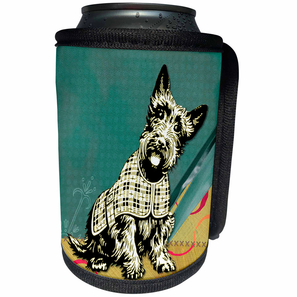 3dRose Sven Herkenrath Dog - Graphic Design of Dog - Can Cooler Bottle Wrap (cc_236764)