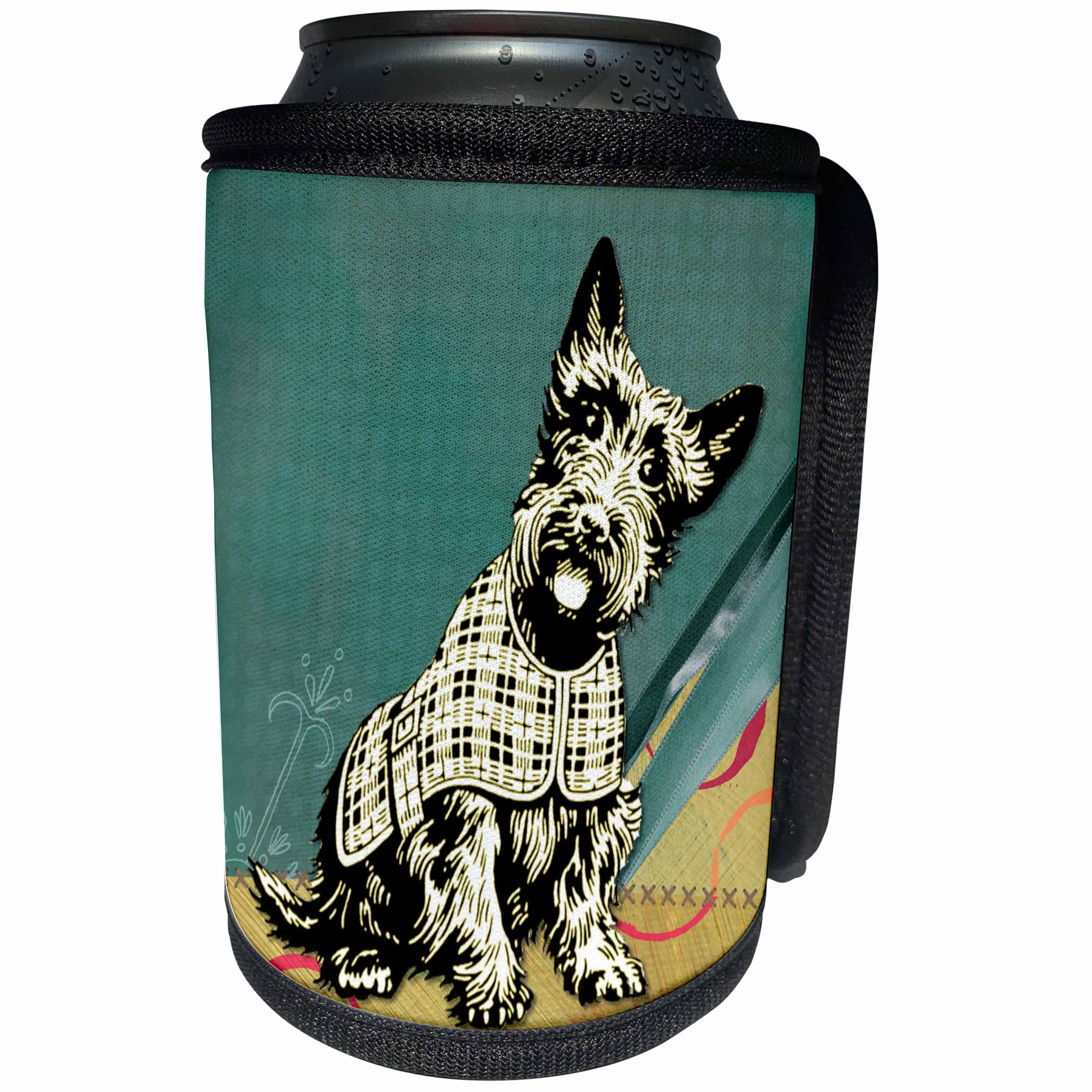 3dRose Sven Herkenrath Dog - Graphic Design of Dog - Can Cooler Bottle Wrap (cc_236764)