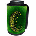3dRose Sven Herkenrath Nature - Moon with Green Background - Can Cooler Bottle Wrap (cc_236771)