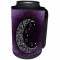 3dRose Sven Herkenrath Nature - Moon with Purple Background - Can Cooler Bottle Wrap (cc_236772)