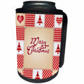 3dRose Sven Herkenrath Christmas - Merry Christmas a Red Graphic Design - Can Cooler Bottle Wrap (cc_236801)